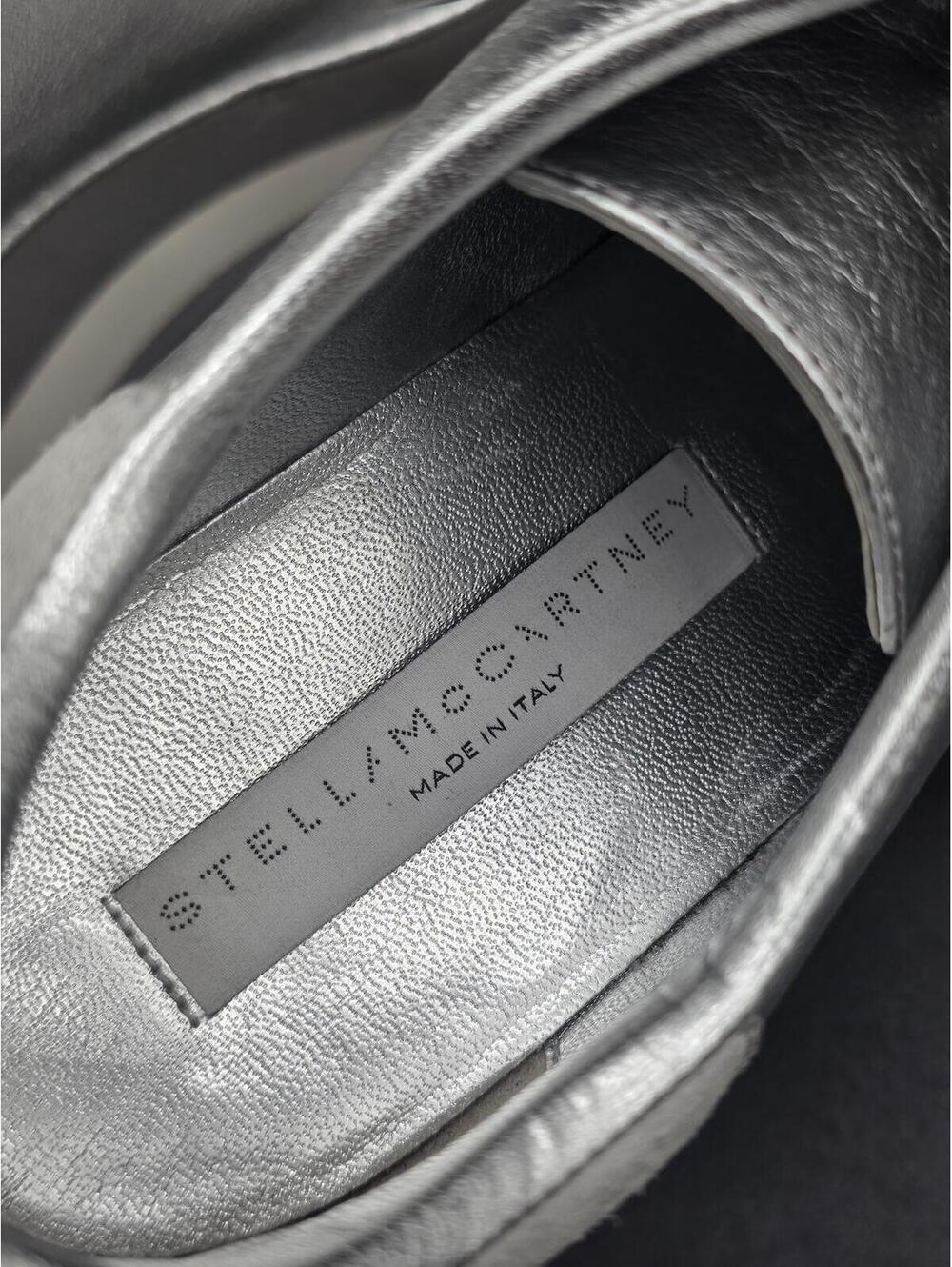 Stella McCartney Elyse Silver Platform Shoe EU38 US8, Like New, Made in Italy - Picture 13 of 14